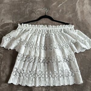 White Floral Blouse
